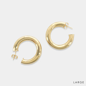 Gold Filled Thick Tube Hoops