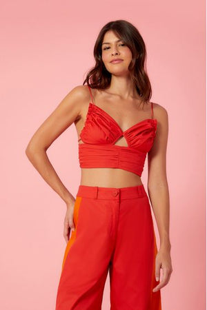 Red Butterfly  Cropped Top